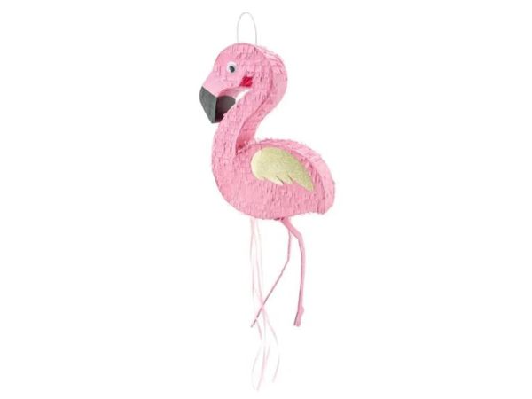 Pull-Pinata Flamingo rosa-gold 